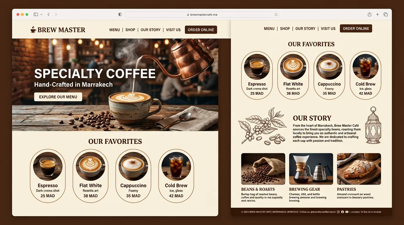 Maquette démo — Brew Master Café