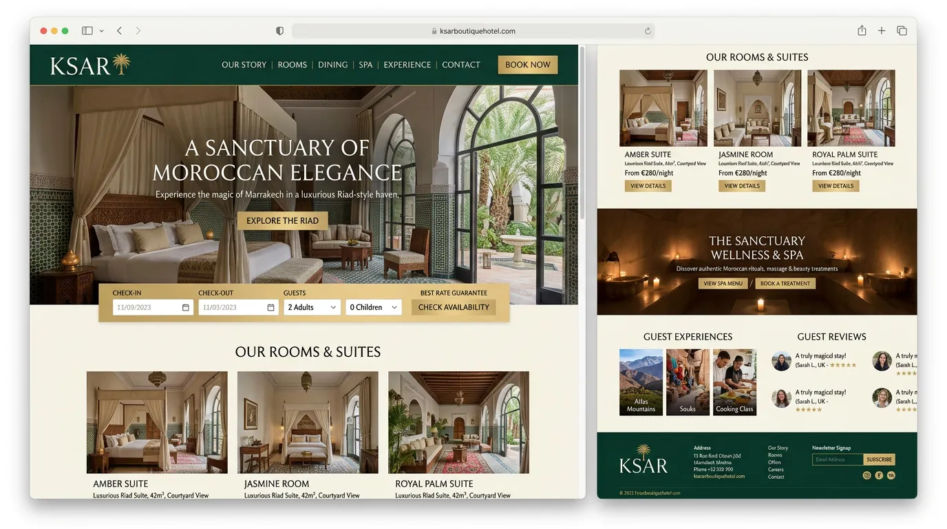 Demo mockup — Hotel Boutique Ksar