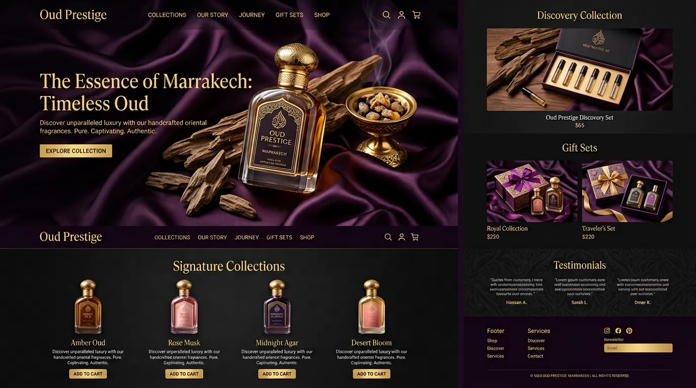 Maquette démo — Oud Prestige Parfums