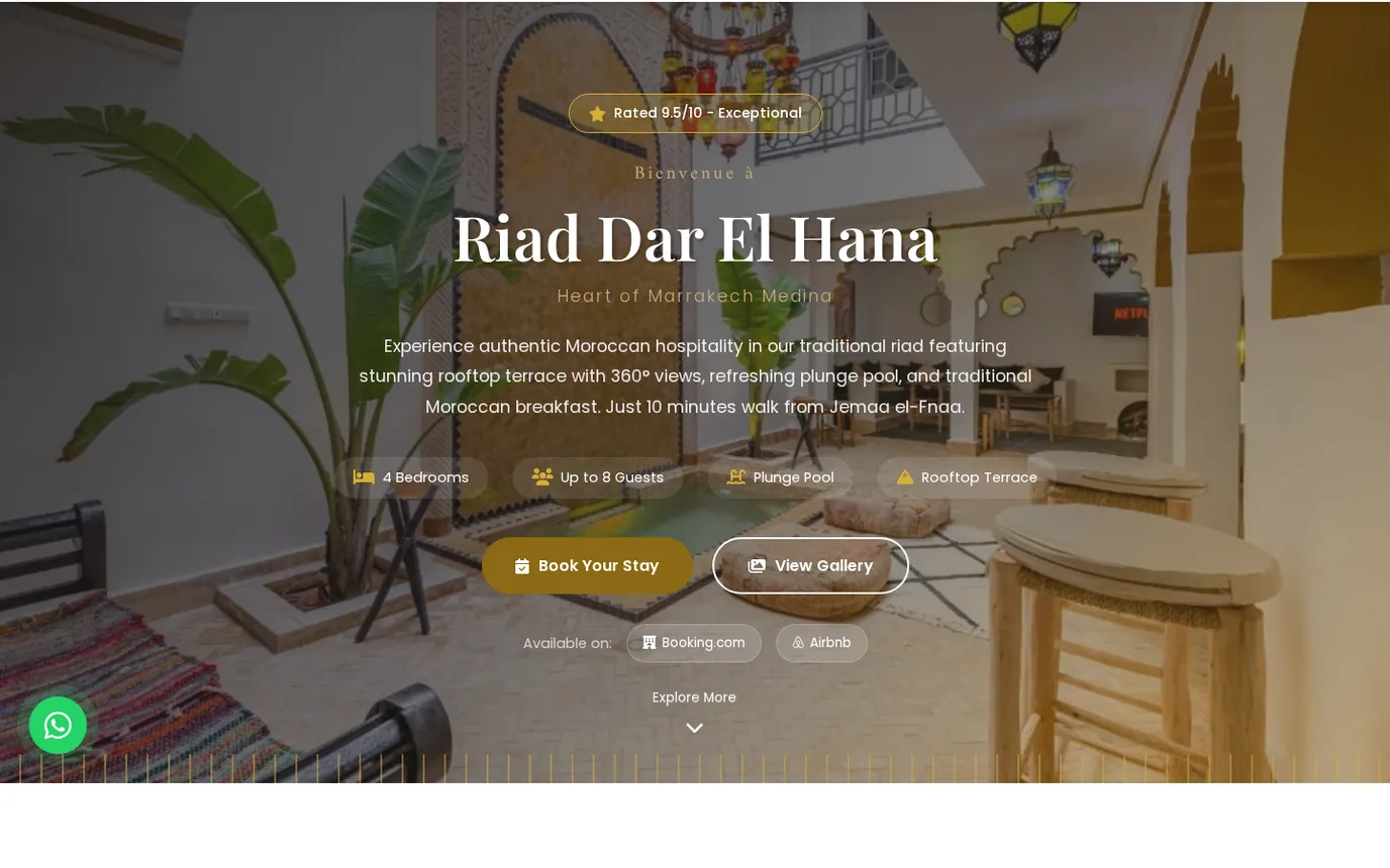 Riad Dar El Hana — version ordinateur